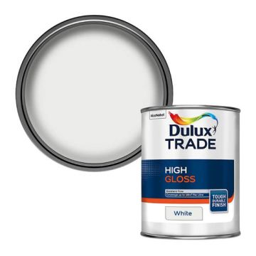 Dulux Trade High Gloss White 1Ltr 
