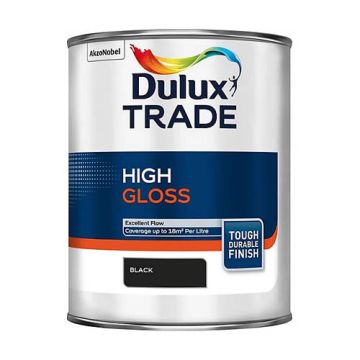 Dulux Trade High Gloss Black 1Ltr 