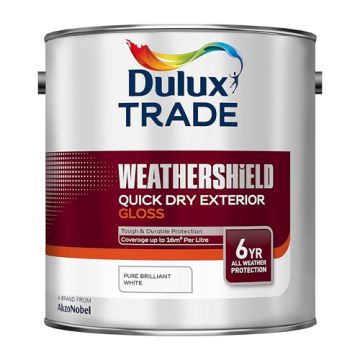 Dulux Trade Weathershield Gloss PBW 2.5Ltr