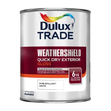Dulux Trade Weathershield Gloss PBW 1Ltr