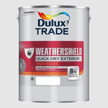 Dulux Trade Weathershield QD Exterior Hi Gloss PBW 2.5Ltr