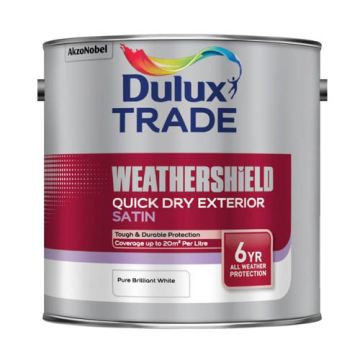 Dulux Trade Weathershield QD Satin PBW 2.5Ltr