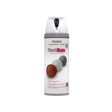 Plastikote Twist & Spray White Primer Areosol 400ml PKT25000