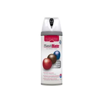 Plastikote Twist & Spray Gloss White Areosol 400ml PKT21102