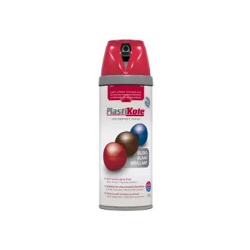 Plastikote Twist & Spray Gloss Bright Red Areosol 400ml PKT21107 