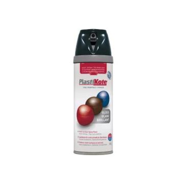 Plastikote Twist & Spray Gloss Black Areosol 400ml PKT21100 