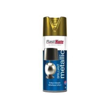 Plastikote Brilliant Metallic Gold Areosol 400ml PKT160 