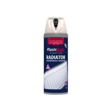 Plastikote Twist & Spray Radiator Paint Magnolia Areosol 400ml  PKT26101 