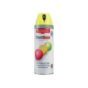 Plastikote Twist & Spray Fluoresent Yellow Areosol 400ml PKT1901 