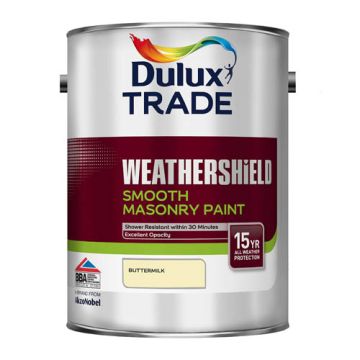 Dulux Trade Weathershield Smooth Buttermilk 5Ltr