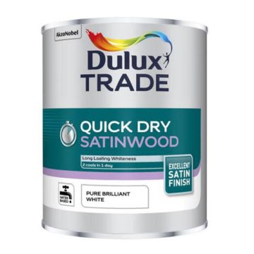 Dulux Trade Quick Drying Satinwood Pbw 2.5Ltr 