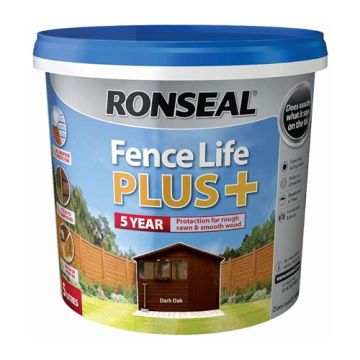 Ronseal Fence Life + Dark Oak 5Ltr