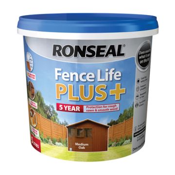 Ronseal Fence Life + Medium Oak 5Ltr