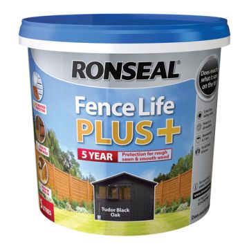 Ronseal Fence Life + Tudor Black 5Ltr