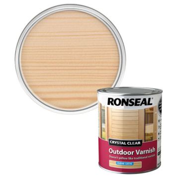 Ronseal Crystal Clear Outdoor Varnish Clear Satin 750ml