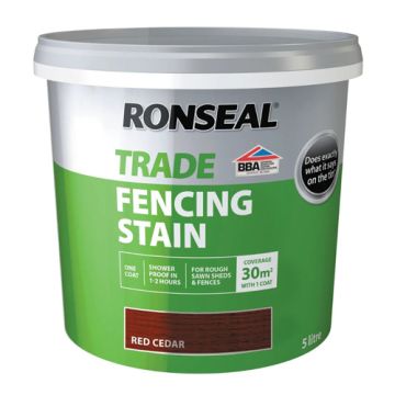Ronseal Fencing Stain Red Cedar 5Ltr