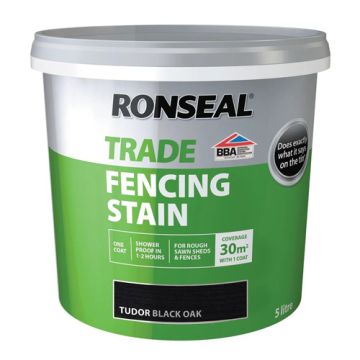 Ronseal Fencing Stain Tudor Black Oak 5Ltr