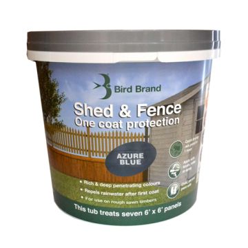 Bird Brand Shed & Fence One Coat Protection 5 litre Azure Blue