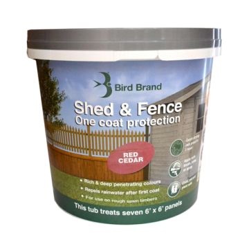 Bird Brand Shed & Fence One Coat Protection 5 litre Red Cedar