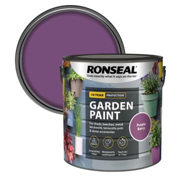 Ronseal Garden Paint Purple Berry 2.5Ltr