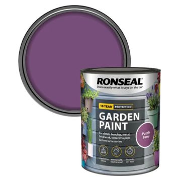 Ronseal Garden Paint Purple Berry 750ml