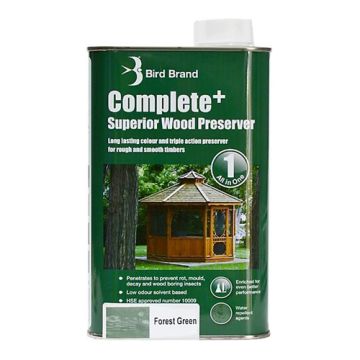 Bird Brand Forest Green Complete + Superior Wood Preserver 1Ltr