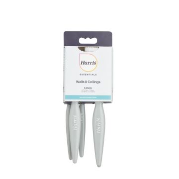 Harris Essentials Wall & Ceilings Paint Brush Set 5Pk