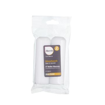 Harris Ultimate 4" Woodwork Stain & Varnish  Sleeve 2Pk         