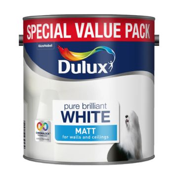 Dulux Matt Pure Brilliant White Special Value 3ltr