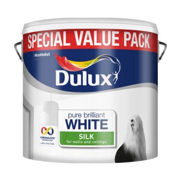 Dulux Silk Pure Brilliant White Special Value 6ltr