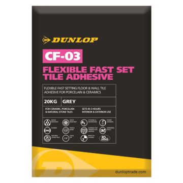 Dunlop CF-03 Flex Fast Set Tile Adhesive 20kg