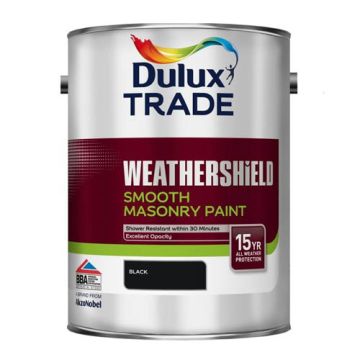 Dulux Trade Weathershield Smooth Masonry Black 5ltr