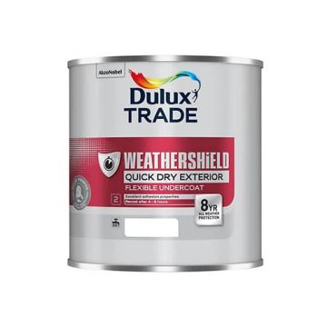 Dulux Trade Weathershield Quick Drying Exterior Flexible Undercoat White 2.5ltr