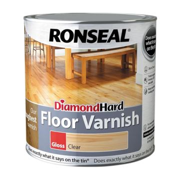 Ronseal Diamond Hard Floor Varnish Clear Gloss 2.5ltr