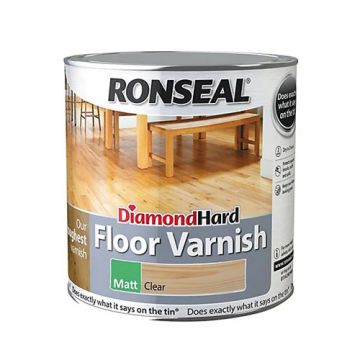 Ronseal Diamond Hard Floor Varnish Clear Matt 2.5ltr