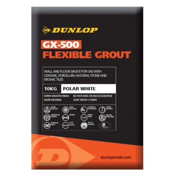 Dunlop GX-500 Flexible Grout Polar White 10KG
