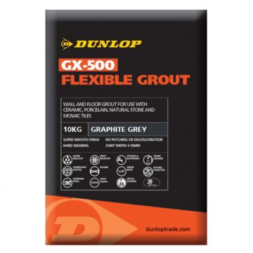Dunlop GX-500 Flexible Grout Graphite Grey 10KG