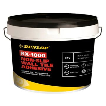 Dunlop RX-1000 Non Slip Wall Tile Adhesive 5kg 