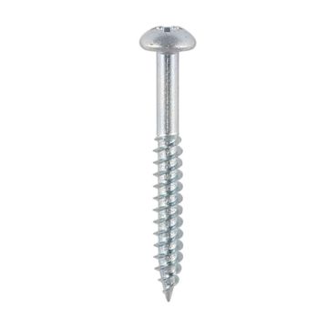 BZP Pozi Roundhead Screws 4 x 1/2 Per 100 
