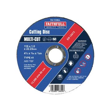 Faithfull Multi-Use Cut Off Wheels Pack of 10