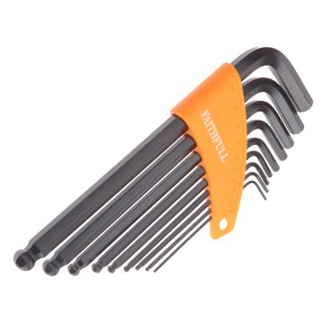 Faithfull 9 Pce Longarm Hex Key Set FAIHKS9MLB 