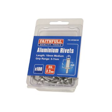 Faithfull Rivets 3mm FAIAR3M100 