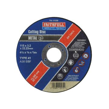 Faithfull 4 1/2" Metal Disc FAI1153M 