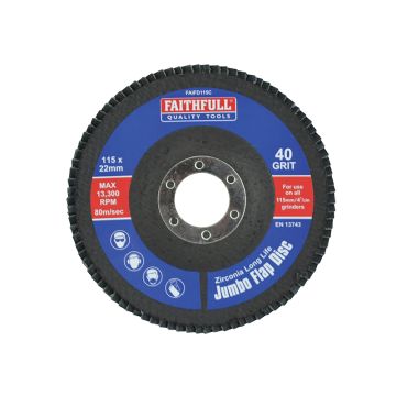 Faithfull Flap Disc A40 115 x 22mm