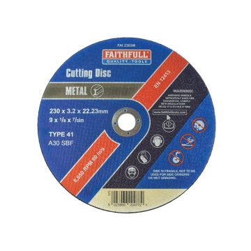 Faithfull Metal Cut Disc 230mm FAI2303M 