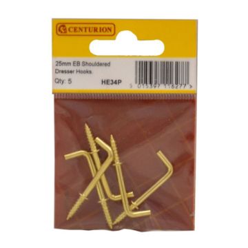 Centurion 1" Brass Plated Dresser Hooks