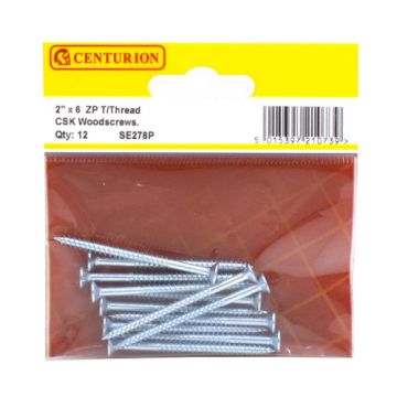 Centurion 2" x 6" TT ZP C/Sunk Woodscrews S