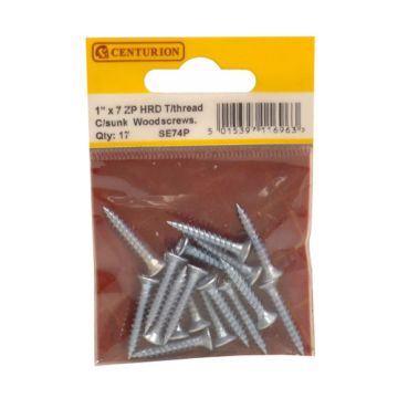 Centurion 1" x 7 TTZP C/Sunk Screw Pack 17 