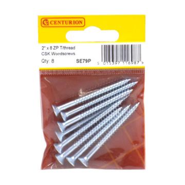 Centurion 2" x 8 TTZP C/Sunk Screws Pack 8 
