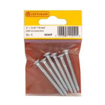 Centurion 2" x 10 ZPTT Crcs Screws Pack 6 